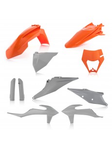 KIT PLÁSTICOS COMPLETO ACERBIS KTM EXC / EXC-F 2020 - 2021 - LARANJA / CINZA